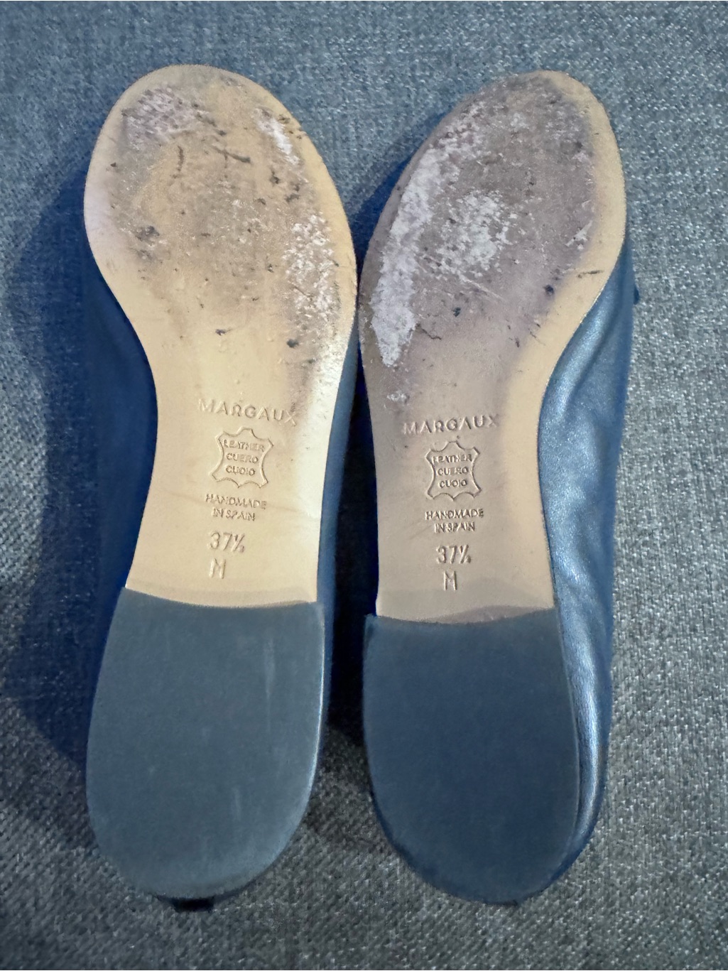 Margaux Demi Women's Navy And Black Leather Ballet Flats Sz 37.5 — image 6 of 7